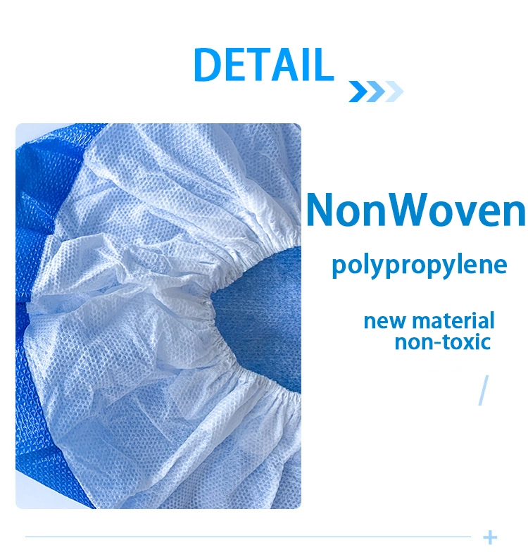 Medical Supply Disposable Protective Microporous Waterproof Anti-Slip PP+CPE Shoe Cover