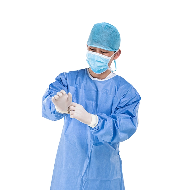 Non Woven Doctor Nurse Medical Surgical Gown Manufacturer Supply Disposable Sterile Standard Hospital Clothes