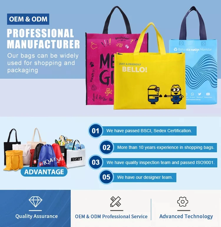 Promotional Non Woven Bag Wtih Logo China Factory Cheap Carry Bag Non Woven Custom Big Reusable Shopping Bag