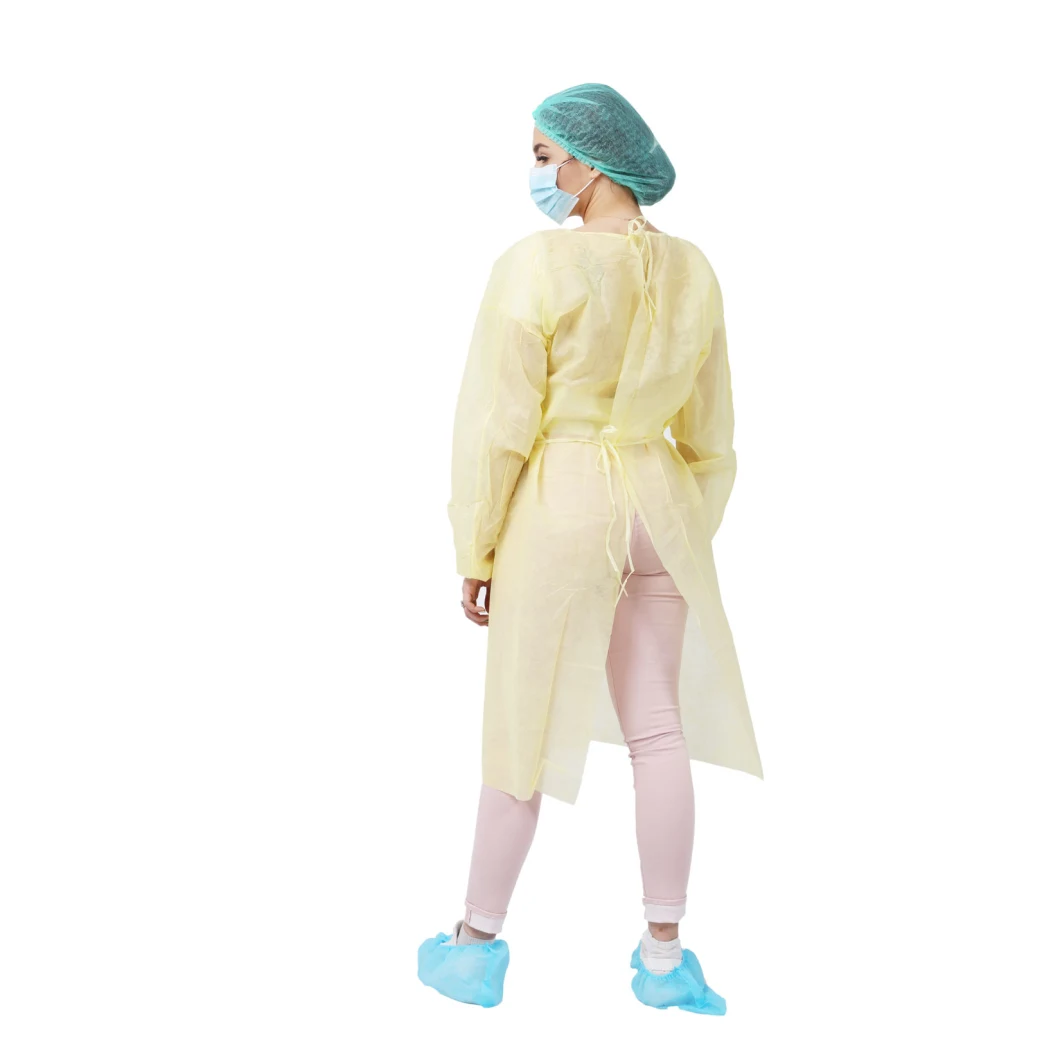 Protective Clothing Isolation Gown Protective Gown PP+PE 35G/M2 Disposable Gown