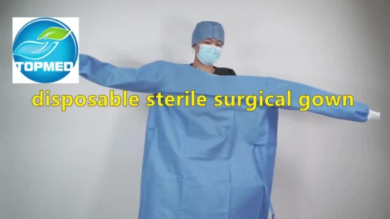 Batas quirúrgicas desechables SMS SMMS estéril Hospital Opertion Bata