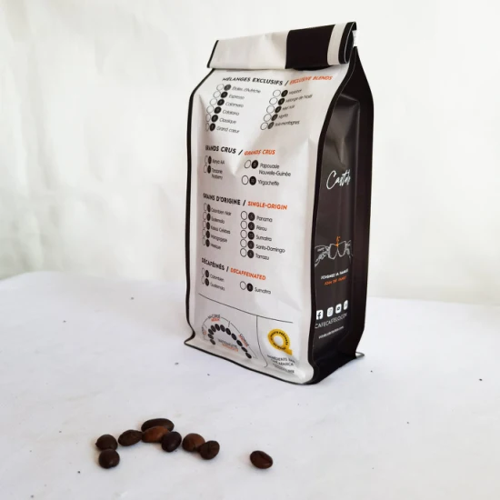 Bolsa de café Bio Degradable Kraft Paper Tin Tie Tea Bag Acondicionamiento de los alimentos