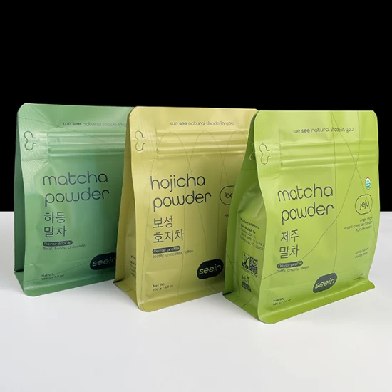 Bolsa de embalaje de alimentos de plástico Fabricante de bolsas de pie de China Impresión personalizada Ziplock Snack Chips Bolsa de té de café con cremallera resellable